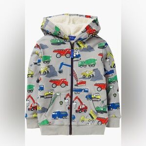 Mini Boden Kids' Shaggy Lined Print Hoodie